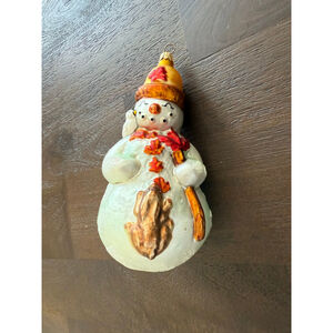 Christopher Radko 1988 retired Carlton Snowman jr Ornament